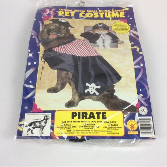 Rubies Cute Dog Halloween Costume Pirate Size Large (18-20 in) 2 Piece Set - Picture 1 of 3